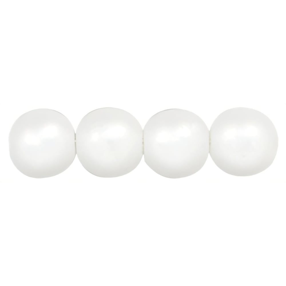 Czech Glass Pearls 6mm Snow (25pcs)