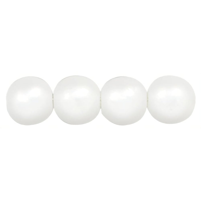 Czech Glass Pearls 6mm Snow (25pcs)