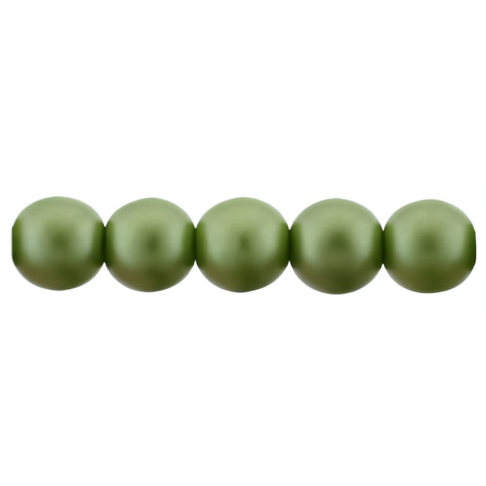 Czech Glass Pearls 6mm Olive (25pcs)