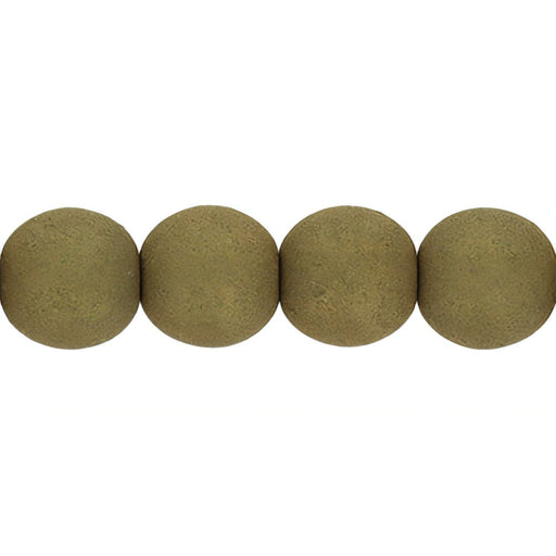 Czech Round Beads 6mm Dark Sage (50pcs)