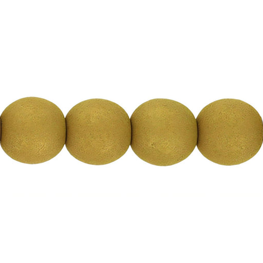 Czech Round Beads 6mm Golden Olive (50pcs)