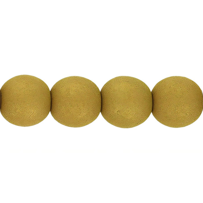 Czech Round Beads 6mm Golden Olive (50pcs)