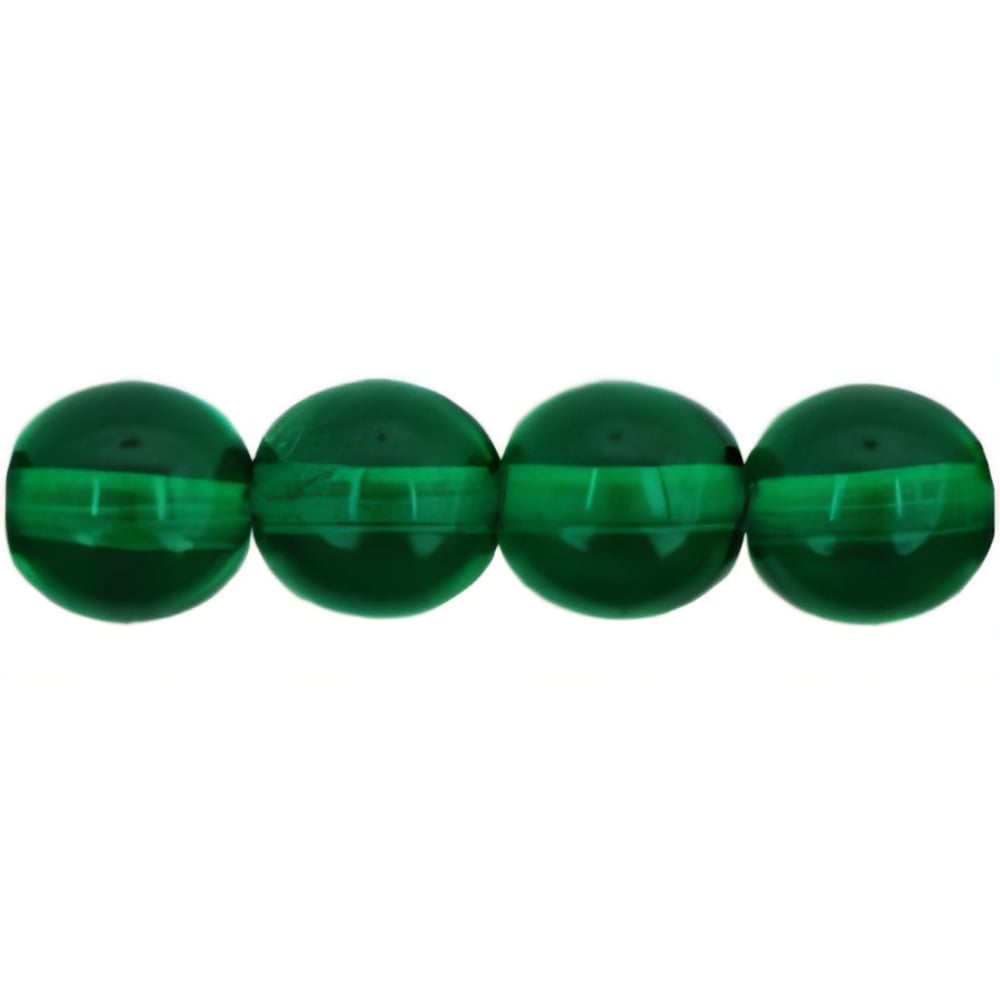 Czech Round Beads 6mm Green Emerald (50pcs)
