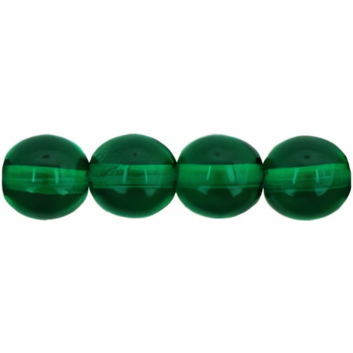 Czech Round Beads 6mm Green Emerald (50pcs)