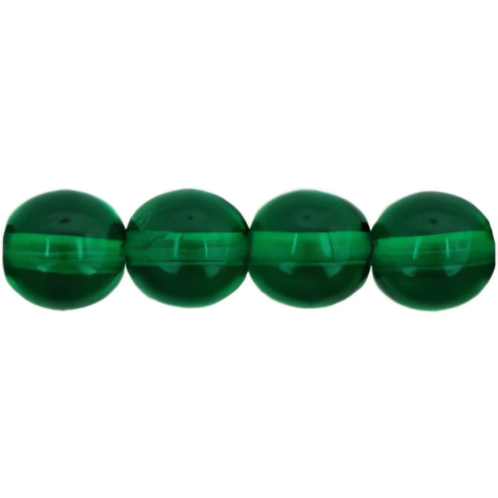 Czech Round Beads 6mm Green Emerald (50pcs)
