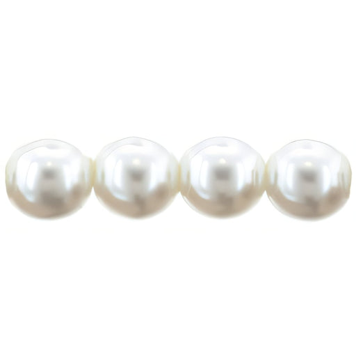 Czech Pearl Coat - Round 6mm Pearl - Snow (25pcs)
