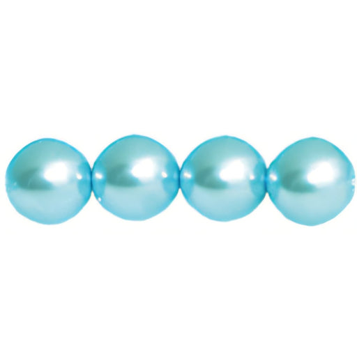 Czech Pearl Coat - Round 6mm Pearl - Aqua (50pcs)