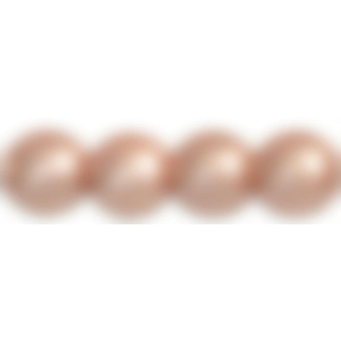 Czech Pearl Coat - Round 6mm Pearl - Pink Rose (75pcs)