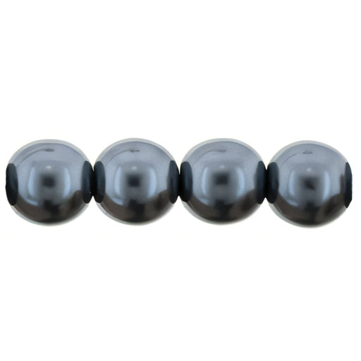 Czech Pearl Coat - Round 6mm Pearl - Storm (25pcs)