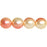 Czech Pearl Coat - Round 6mm Dual Pearl - Pink/Creme (75pcs)