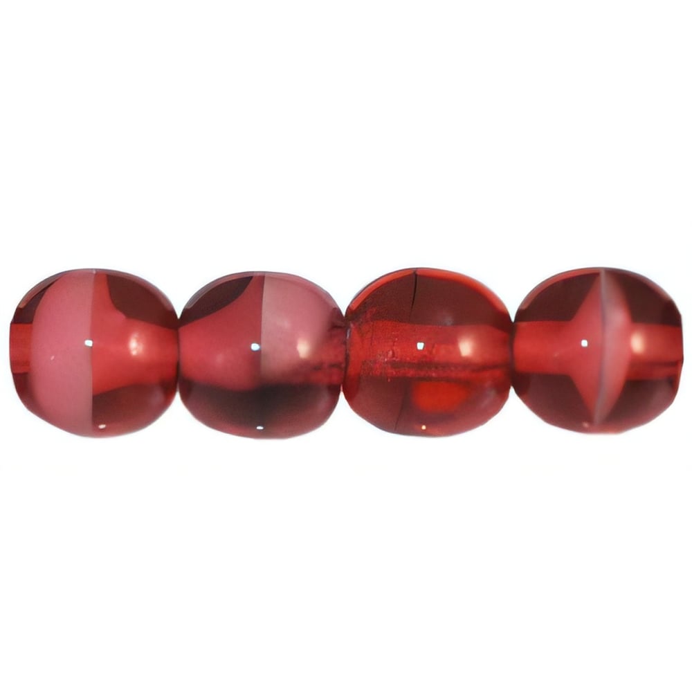 Czech Round Beads 6mm Pearl/Fuchsia (50pcs)