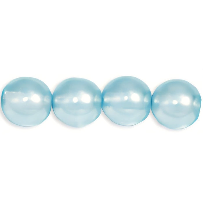 Czech Pearl Lights - Round 6mm Pearl Lights - Baby Blue (75pcs)