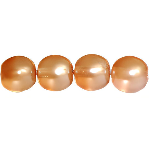 Czech Pearl Lights - Round 6mm Pearl Lights - Peach (75pcs)