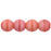 Czech Round Beads 6mm Coral Pink (50pcs)