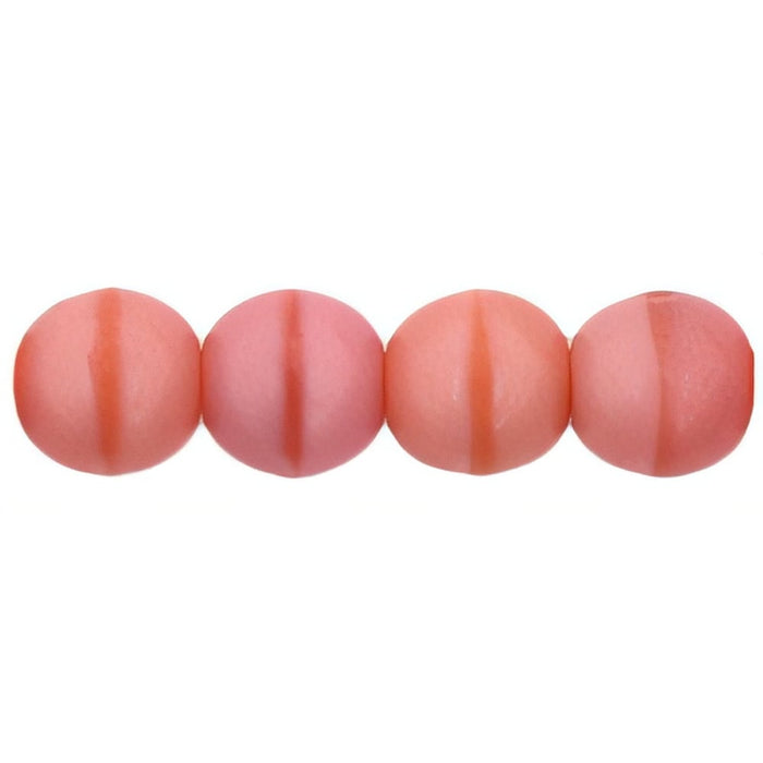 Czech Round Beads 6mm Coral Pink (50pcs)