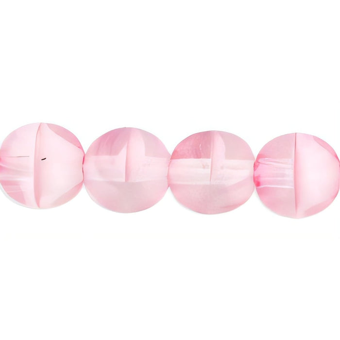 Czech Round Beads 6mm Crystal/Lt Pink (50pcs)