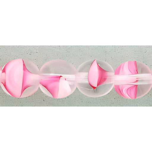 Czech Round Beads 6mm Crystal/Pink (50pcs)