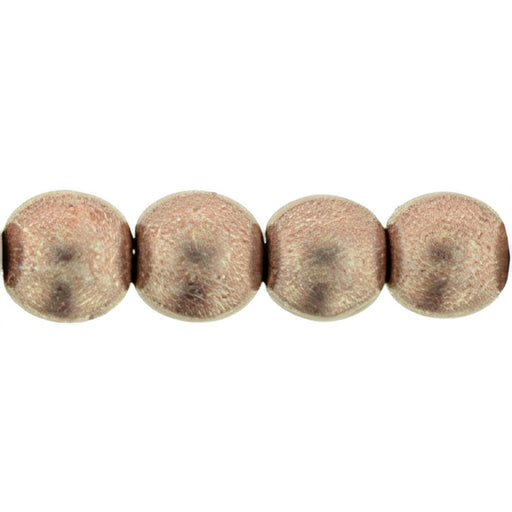 Czech Round Beads 6mm ColorTrends: Saturated Metallic Pale Dogwood (50pcs)
