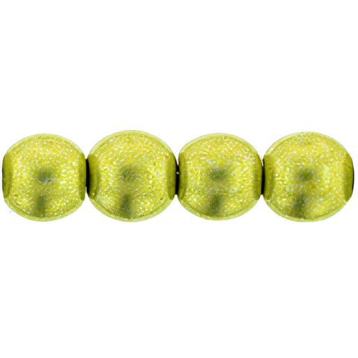 Czech Round Beads 6mm ColorTrends: Saturated Metallic Primrose Yellow (50pcs)