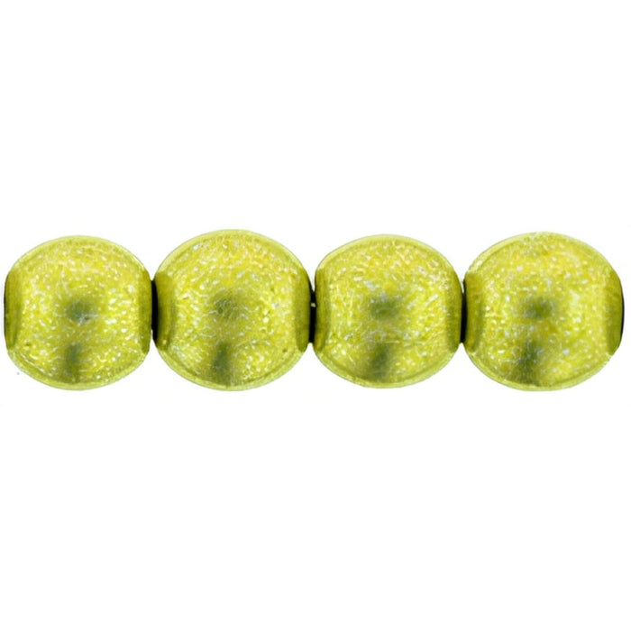 Czech Round Beads 6mm ColorTrends: Saturated Metallic Primrose Yellow (50pcs)