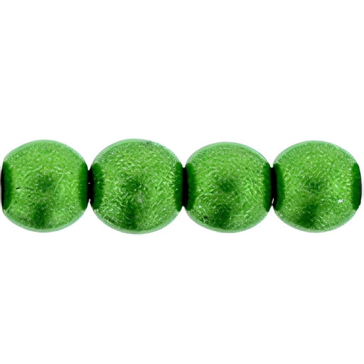 Czech Round Beads 6mm ColorTrends: Saturated Metallic Kale (50pcs)