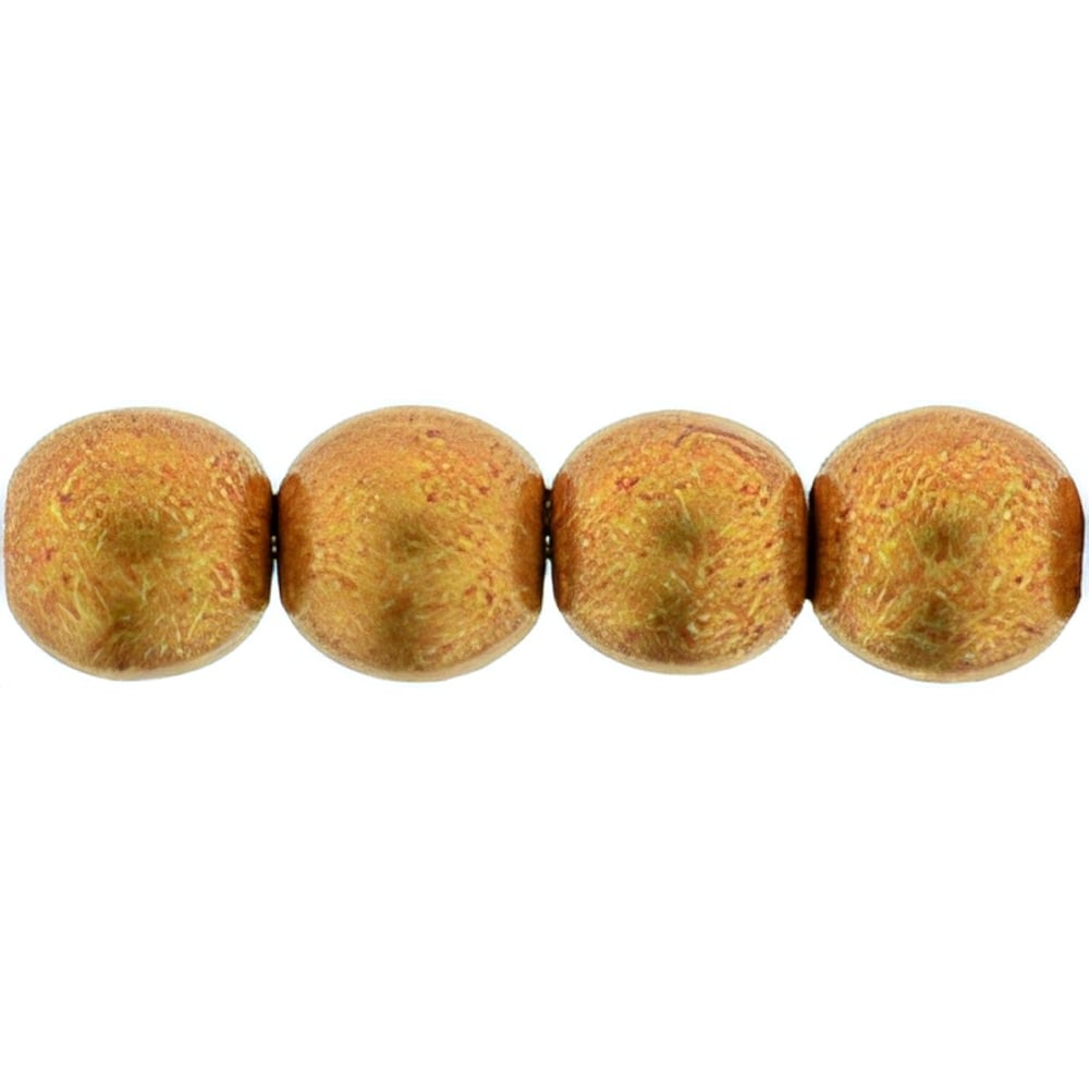 Czech Round Beads 6mm ColorTrends: Saturated Metallic Flame (50pcs)