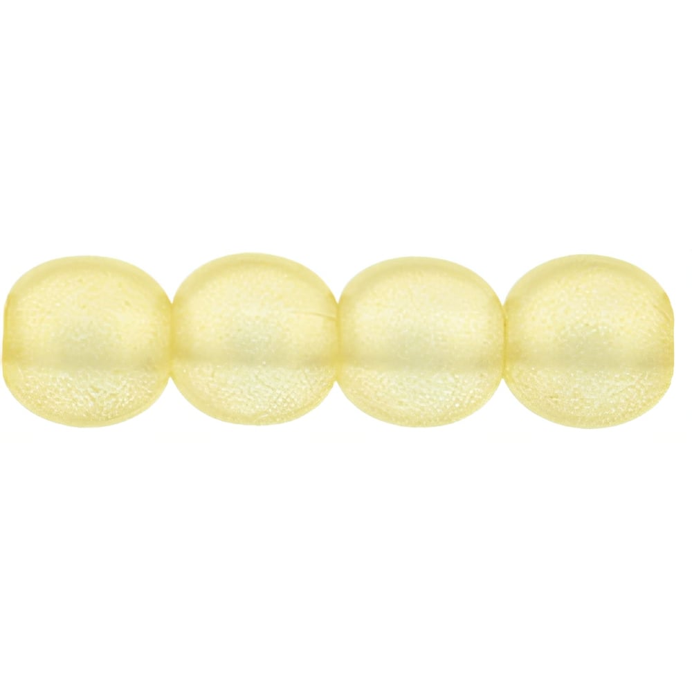 Czech Round Beads 6mm Sueded Gold Lamé (50pcs)