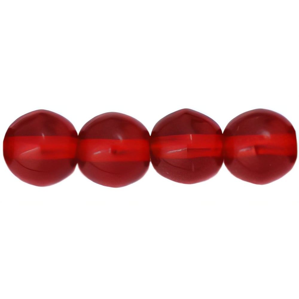 Czech Round Beads 6mm Siam Ruby (50pcs)