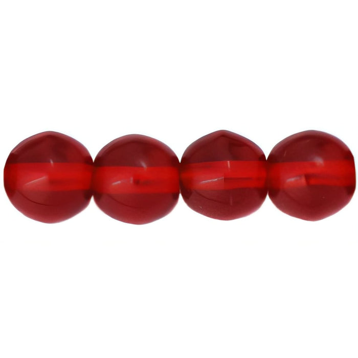 Czech Round Beads 6mm Siam Ruby (50pcs)