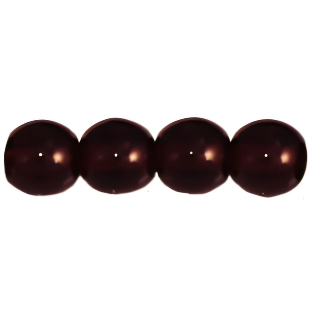 Czech Round Beads 6mm Brown Garnet (50pcs)
