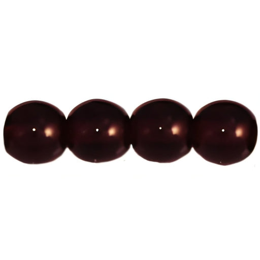 Czech Round Beads 6mm Brown Garnet (50pcs)