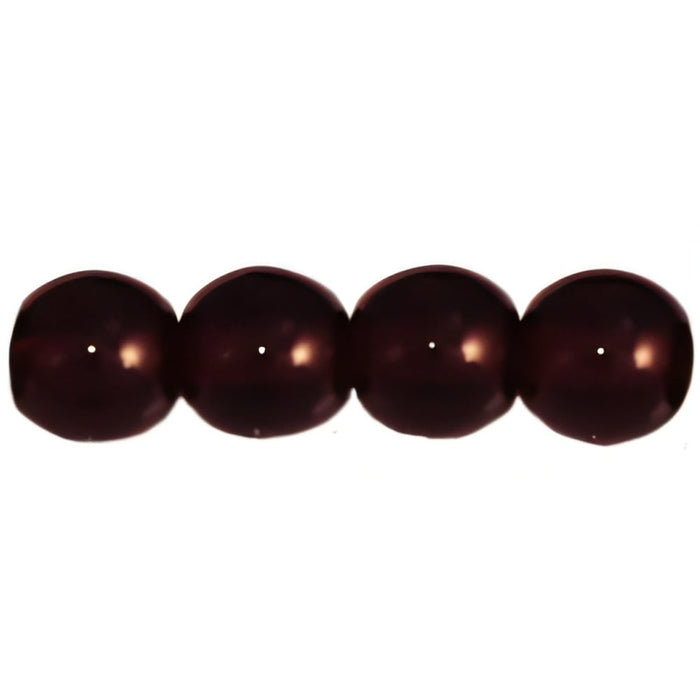 Czech Round Beads 6mm Brown Garnet (50pcs)