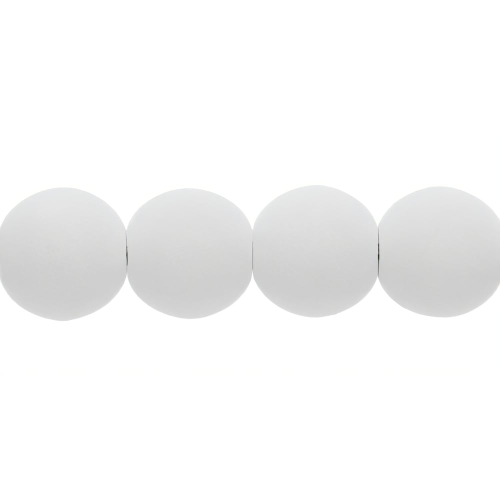 Czech Round Beads 6mm Bondeli White (50pcs)