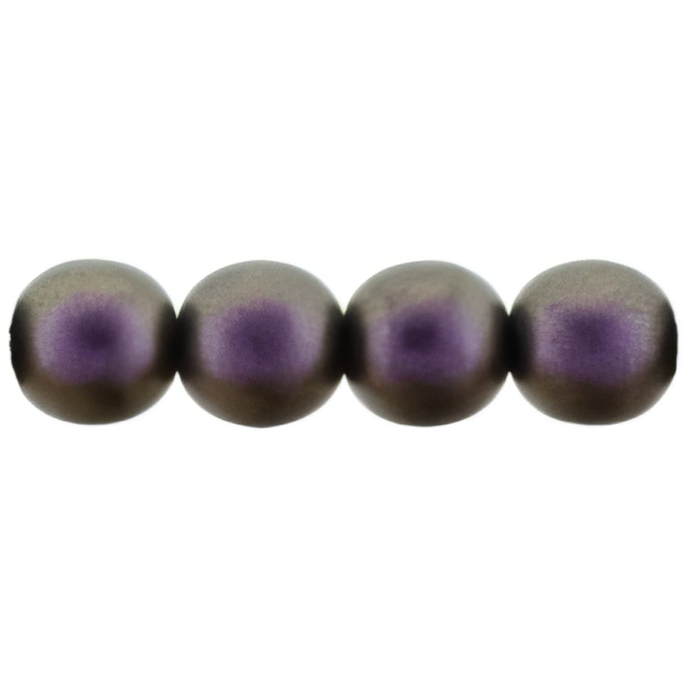 Czech Round Beads 6mm Polychrome - Black Currant (50pcs)