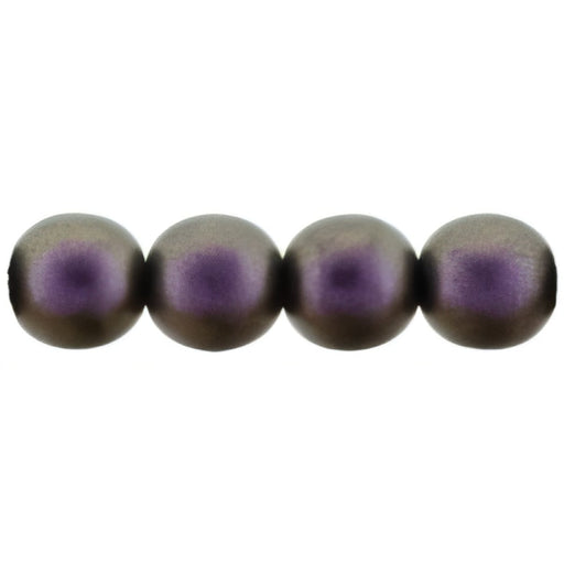 Czech Round Beads 6mm Polychrome - Black Currant (50pcs)