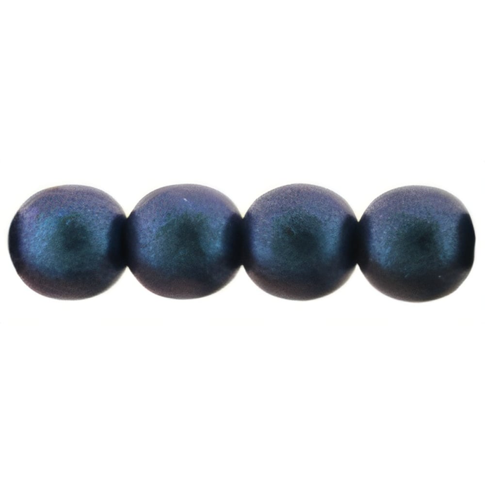 Czech Round Beads 6mm Polychrome - Indigo Orchid (50pcs)