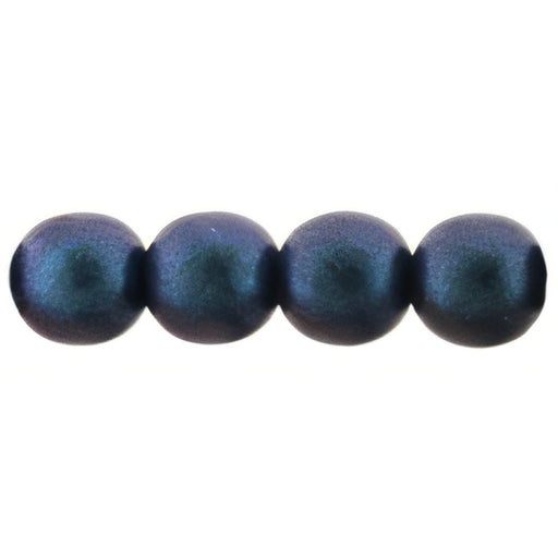Czech Round Beads 6mm Polychrome - Indigo Orchid (50pcs)
