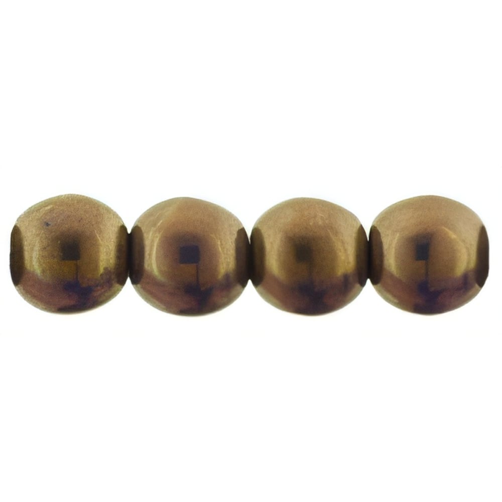 Czech Round Beads 6mm Patina - Tanzanite (50pcs)