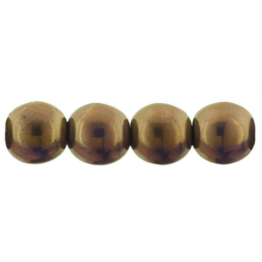 Czech Round Beads 6mm Patina - Tanzanite (50pcs)