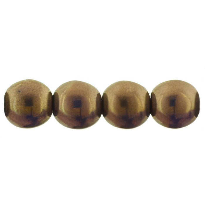 Czech Round Beads 6mm Patina - Tanzanite (50pcs)