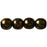 Czech Round Beads 6mm Jet - Bronze Picasso (50pcs)