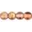 Czech Round Beads 6mm Gold - Rosaline (50pcs)