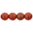 Czech Round Beads 6mm Gold Marbled - Opaque Red (50pcs)