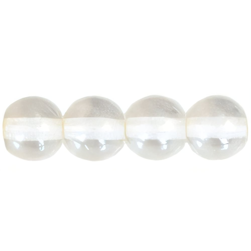 Czech Round Beads 6mm Luster - Crystal (50pcs)
