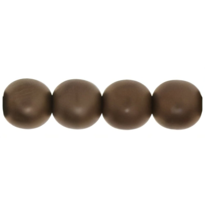 Czech Round Beads 6mm Matte - Dk Bronze (50pcs)