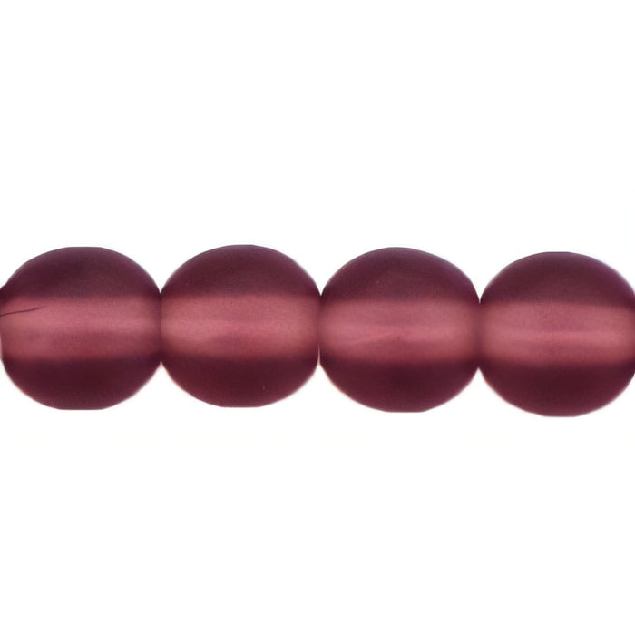 Czech Round Beads 6mm Matte - Amethyst (50pcs)