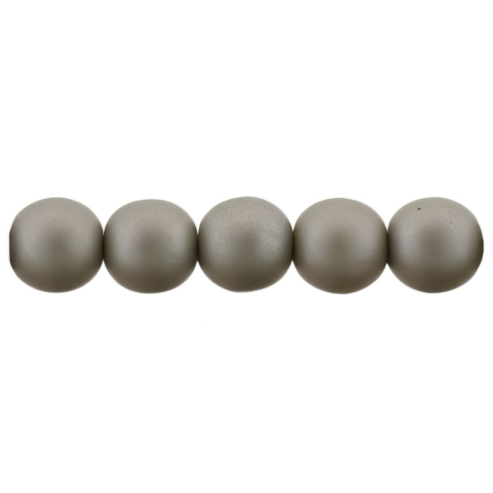 Czech Glass Pearls 6mm Matte - Brown Sugar (25pcs)