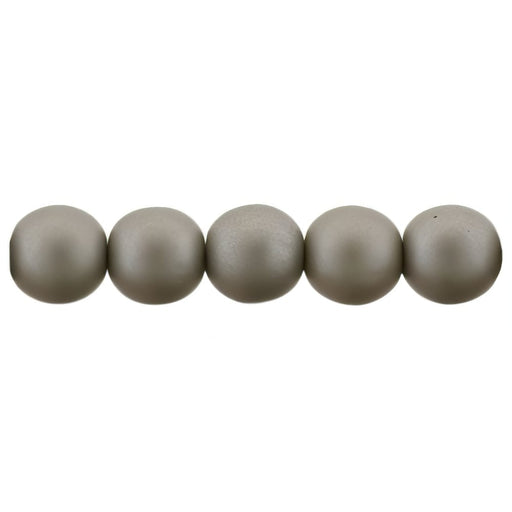 Czech Glass Pearls 6mm Matte - Brown Sugar (25pcs)