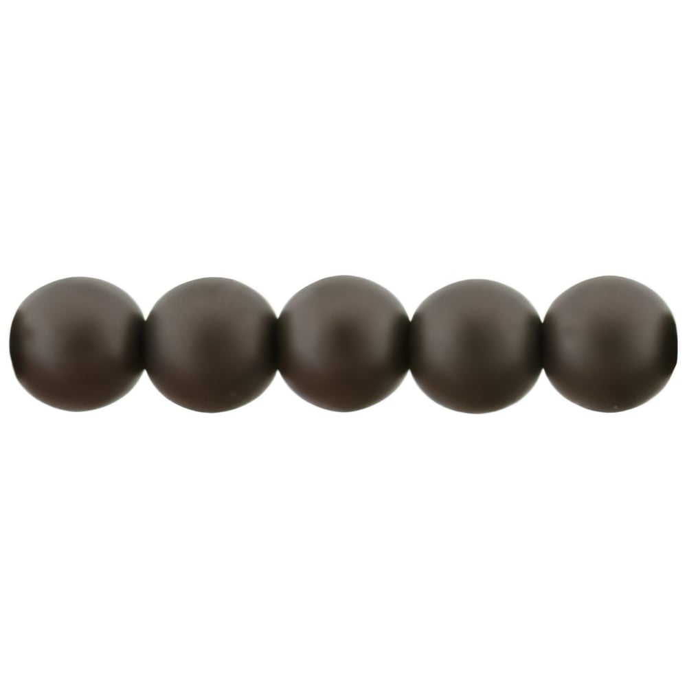 Czech Glass Pearls 6mm Matte - Bistre (25pcs)