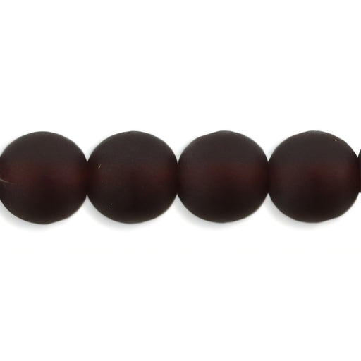 Czech Round Beads 6mm Matte - Garnet (50pcs)